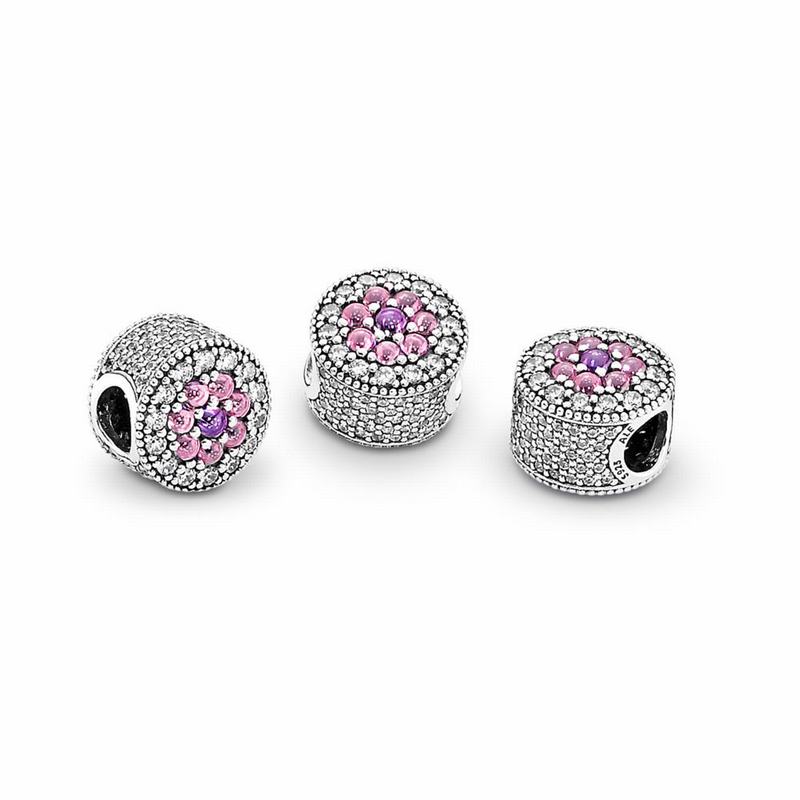 Pandora Australia Dazzling Floral Charm - Sterling Silver | PQTWBA719